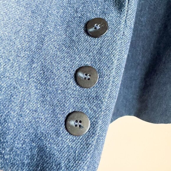 Zara Blue Denim Boxy Oversized Menswear Style Blazer S - Picture 7 of 7